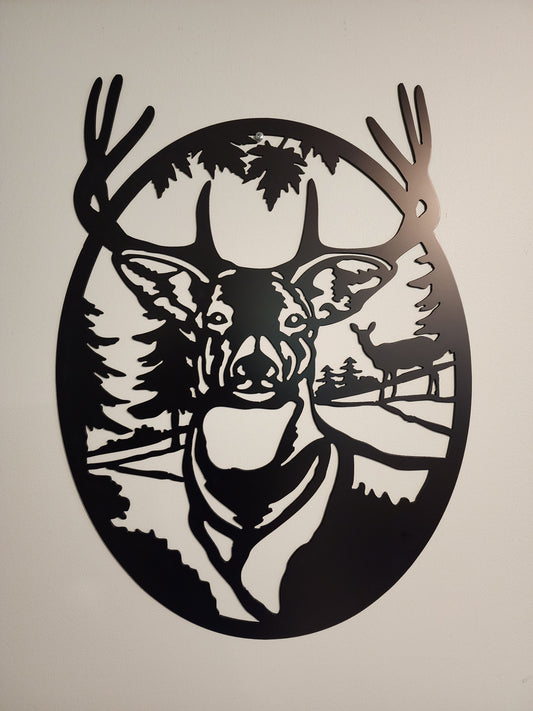 Deer Buck in Oval