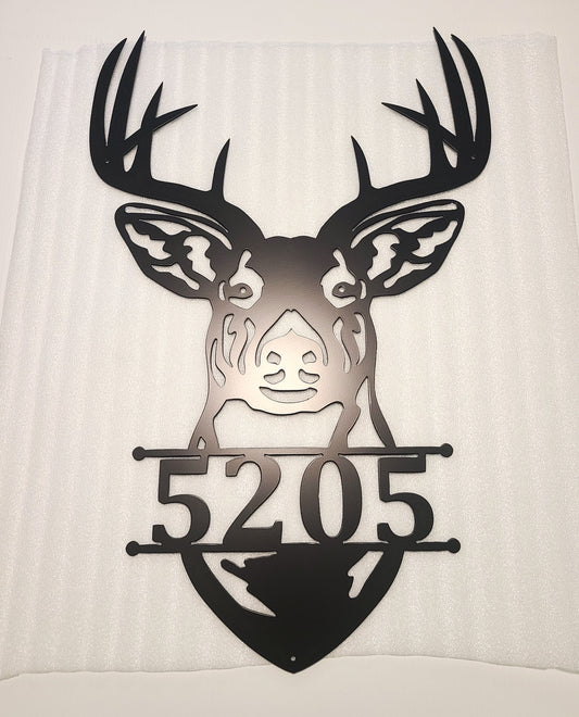Personalized Deer Buck Address Sign