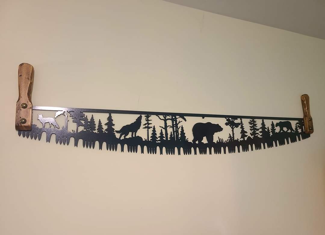 Wildlife Cross-Cut Saw Art