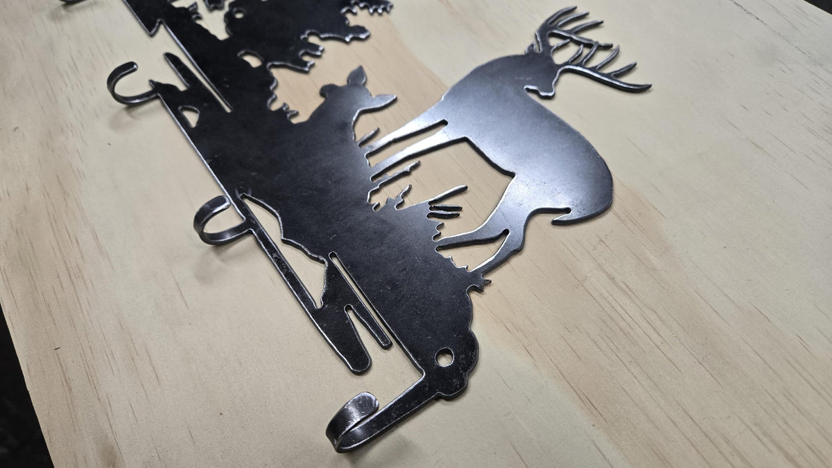 Deer Key Holder Metal Hanger with Hooks