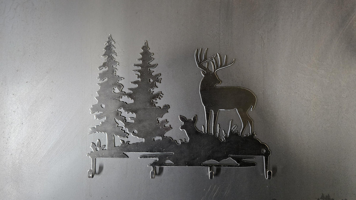 Deer Key Holder Metal Hanger with Hooks