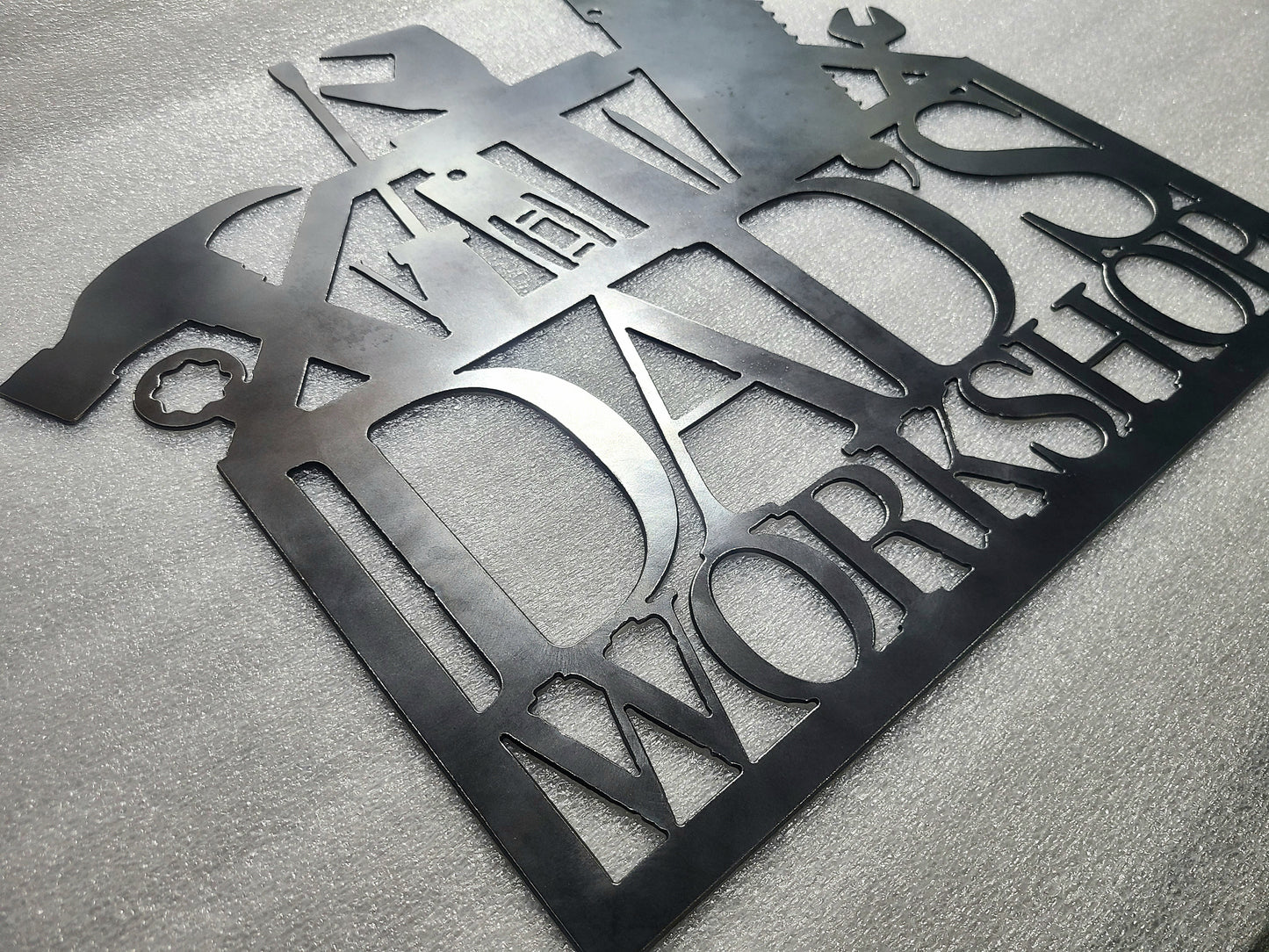 Steel Dad's Workshop Sign